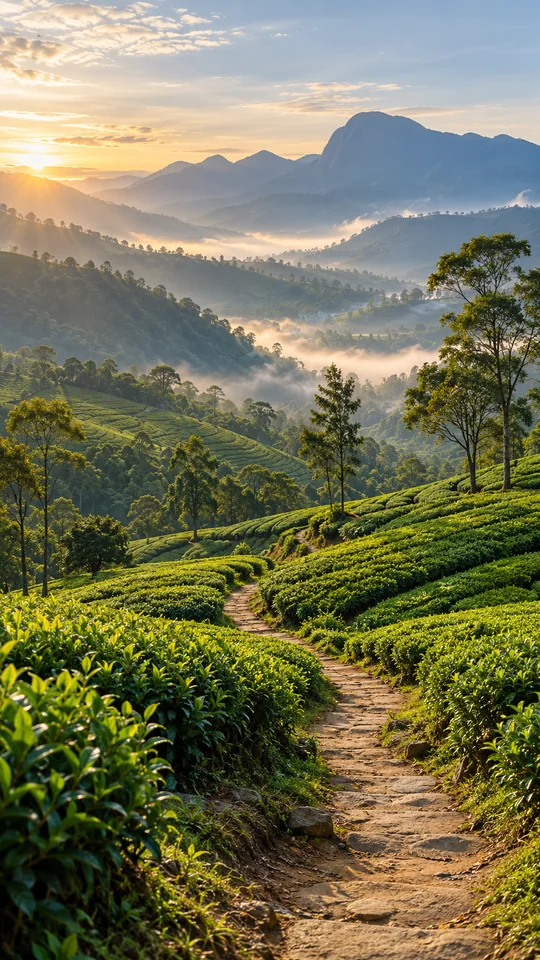 A quiet footpath through Sri Lanka's misty tea highlands