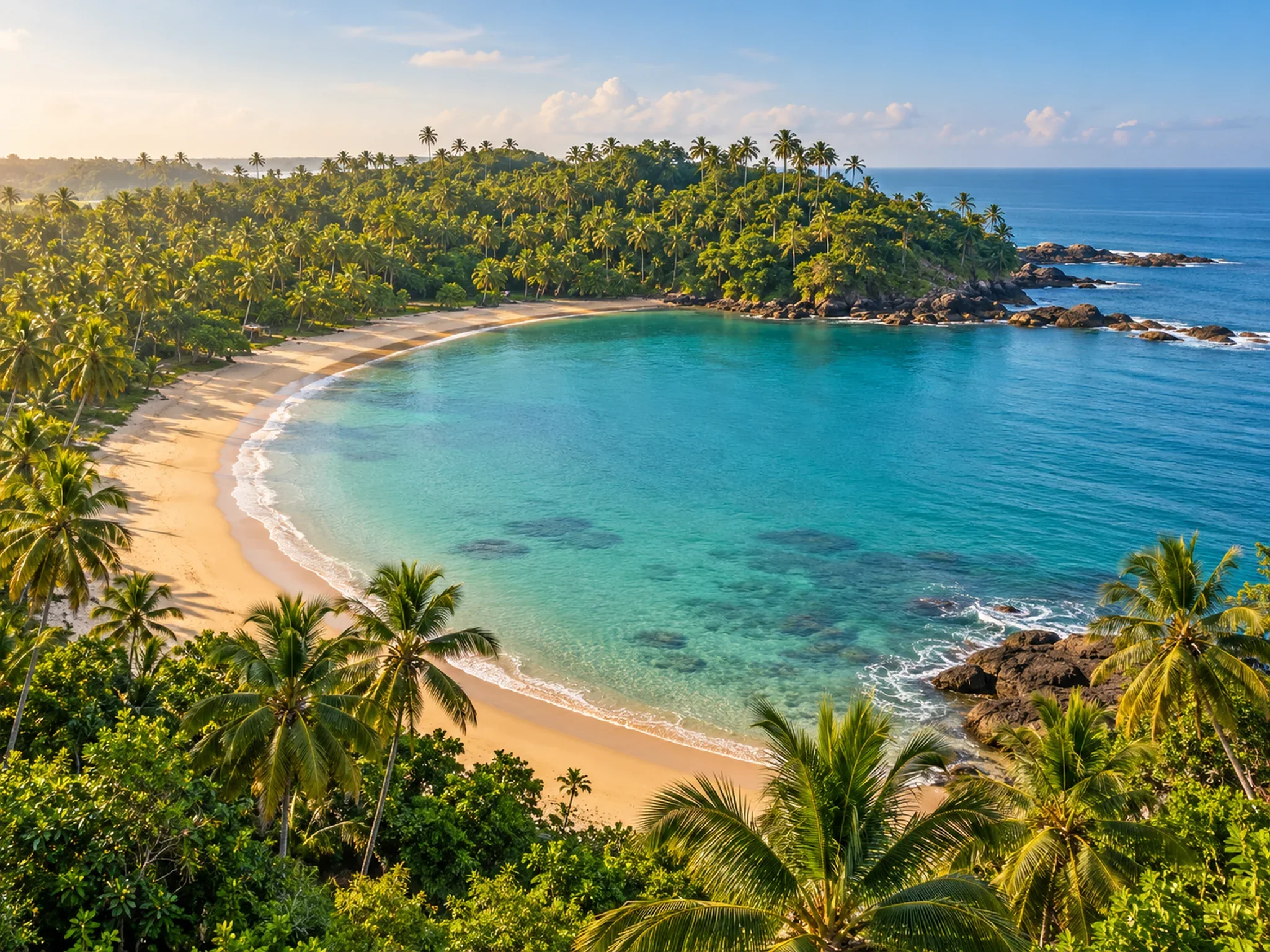 Sandy beach near Dikwella on Sri Lanka's southern coast